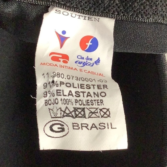 Massam Black and White Floral Lace Padded Bra Made in Brazil New with Tags - Picture 6 of 8